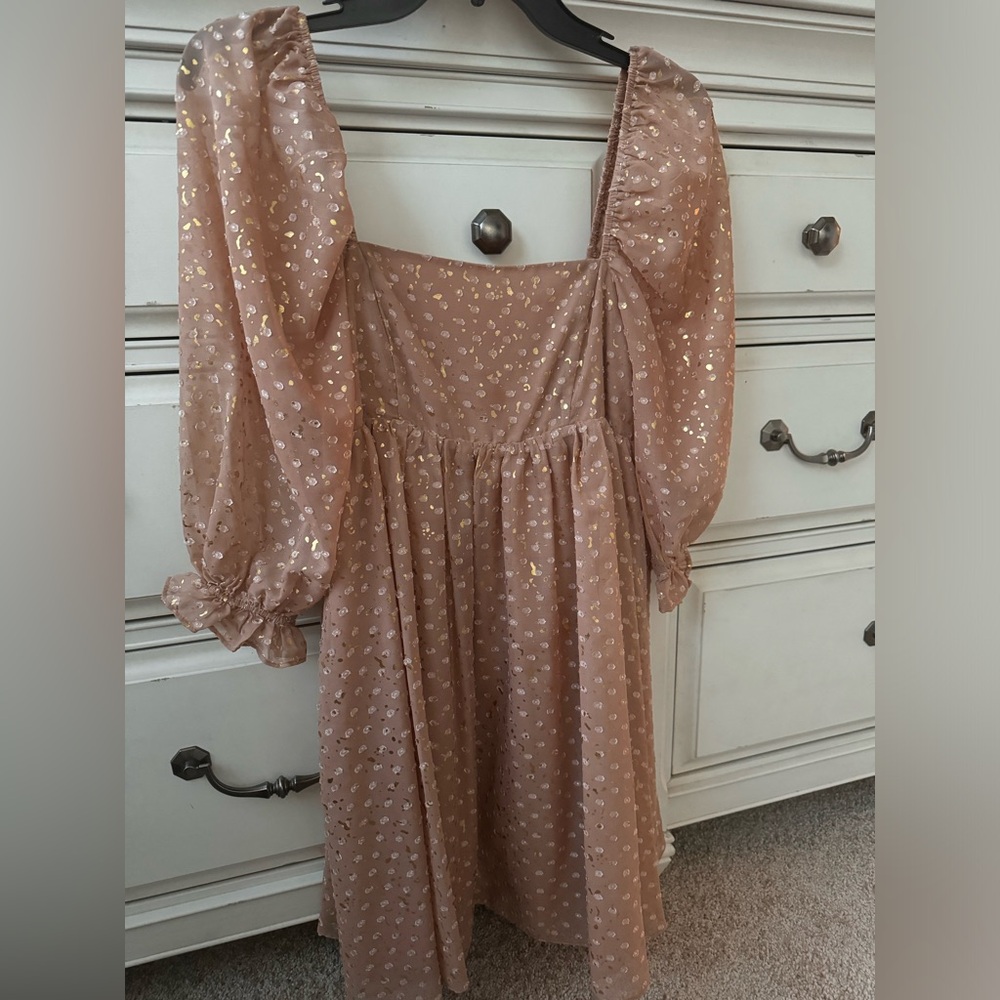 STORIA GOLD & ROSE BABYDOLL DRESS ✨ - Picture 2 of 3